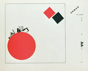 Illustration zu „Die Geschichte von den zwei Quadraten“, geschrieben vom Künstler, veröffentlicht in Berlin, 1922